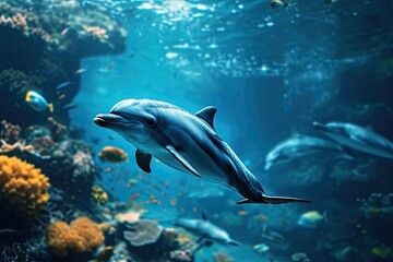 Obraz na płótnie Canvas Beautiful underwater world and its inhabitants