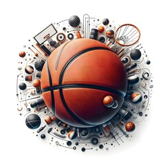 Basket ball international sport play day