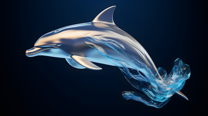 Dolphin Sea Icon 3d