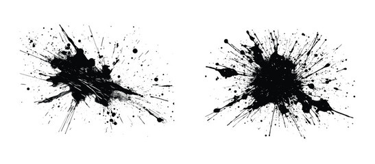 Abstract black watercolor black paint vector element for banner design