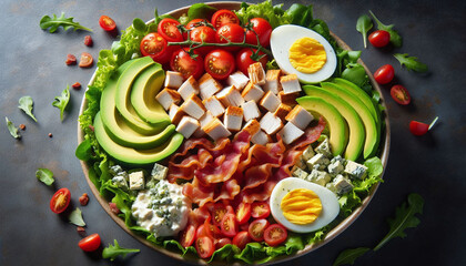 salad with vegetables and meat