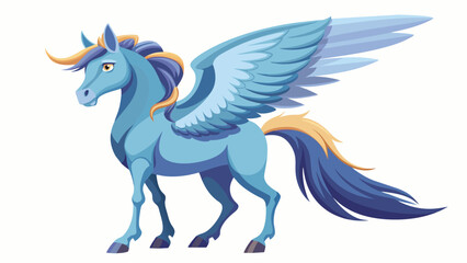 "Realistic Pegasus Illustration: High-Quality Vector Design for Imagination"