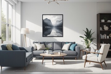 Generative AI. Living room interior
