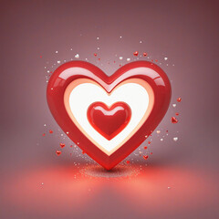 red heart colorful background