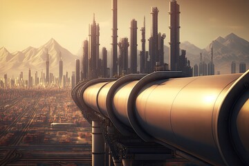 Oil pipeline, pipe system for transferring oil over a distance