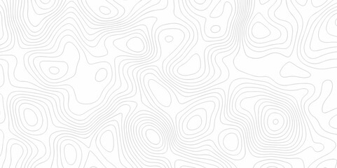 Vector geography landscape Topo contour map on white background, Topographic contour lines. Seamless pattern with lines Topographic map. Geographic mountain relief diagram line wave carve pattern.