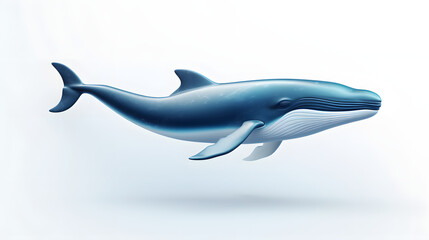 Fototapeta premium Whale Sea Icon 3d