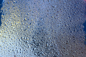 water drops on glass