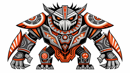 "Maori Graffiti Battle Robot - Full Body Design"
