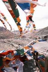 Colorful Tibetan prayer flags