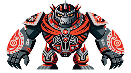 "Maori Graffiti Battle Robot - Full Body Design"