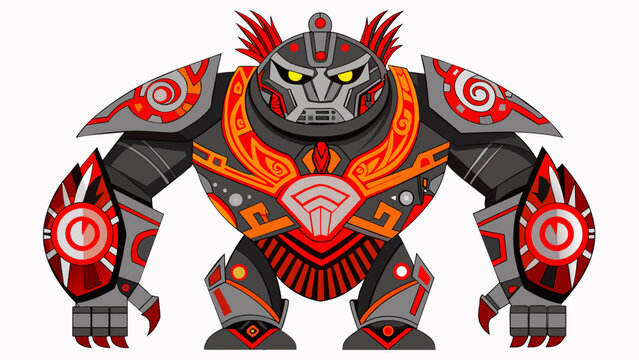 "Maori Graffiti Battle Robot - Full Body Design"