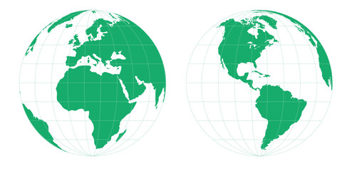 World map vector, isolated on white background. Flat Earth, green map template for web site, anual report, inphographics. Globe similar worldmap icon. Travel worldwide, map silhouette backdrop.