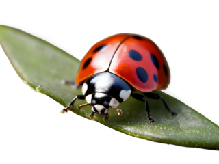 LadyBug On A Isolated PNG Background 300 PPI Resolution