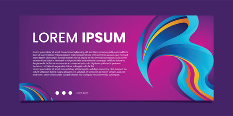 full color abstract vector background banner