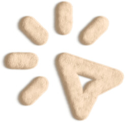 Click Beige Fluffy Icon