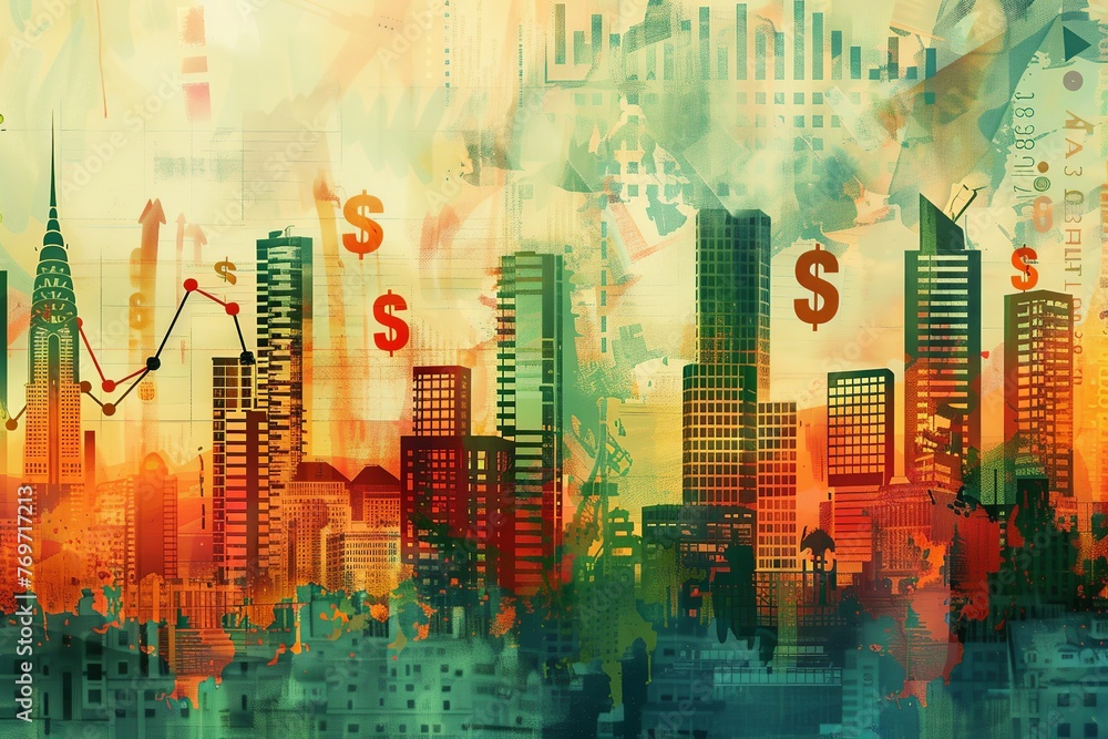 Poster embark on a visual journey depicting the evolution of financial development in business through incr
