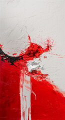 Background illustration, red and white paint on the surface. Smooth lines and natural colors.