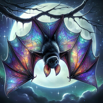 Eine bunte Fledermaus