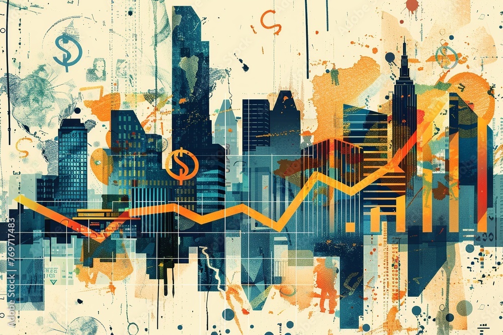 Poster embark on a visual journey depicting the evolution of financial development in business through incr
