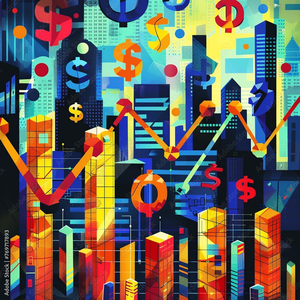 Poster embark on a visual journey depicting the evolution of financial development in business through incr