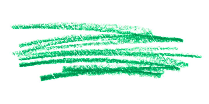 A photo of an green pencil stroke on a transparent background. This minimalist design can be used for illustrations, logos, brand graphics, and more.