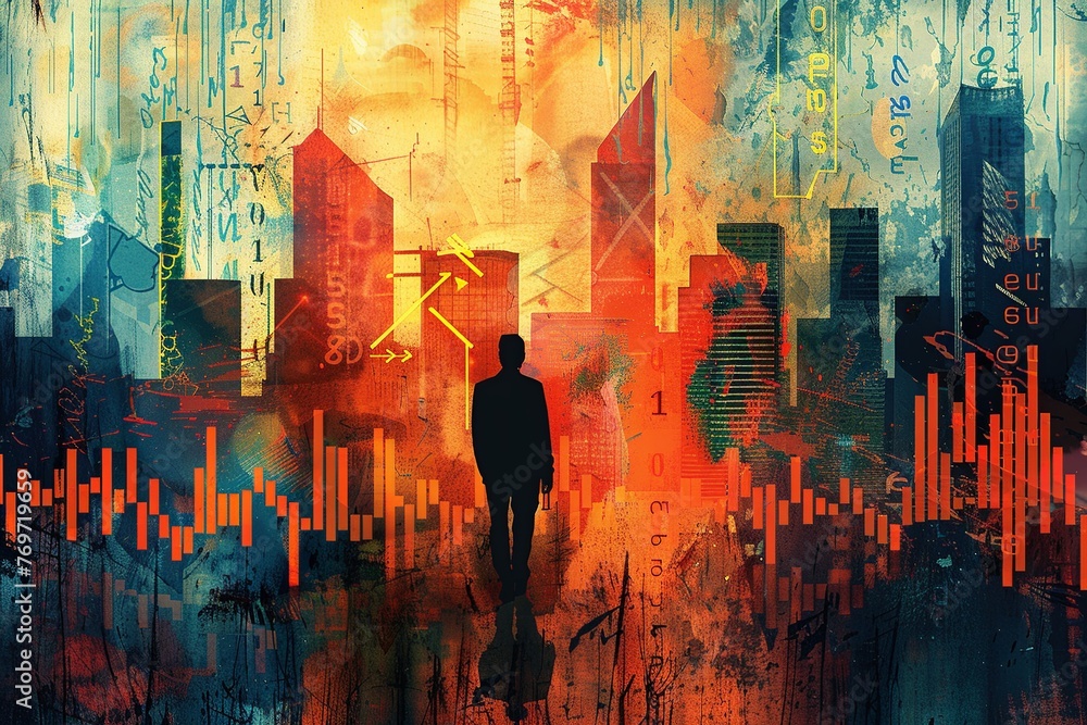 Poster embark on a visual journey depicting the evolution of financial development in business through incr