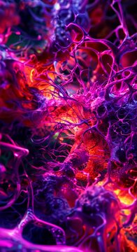 Hyperrealistic depiction of the brain s neural pathways vibrant and intricate showcasing the complex network of connections a deep dive into the mind s inner workings
