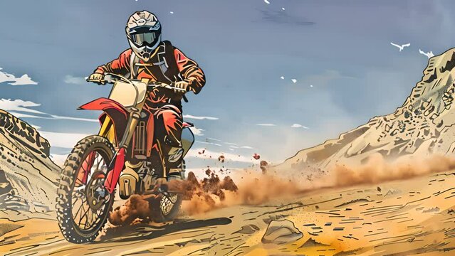 Brushstrokes of Power: Capturing Motocross in Oil