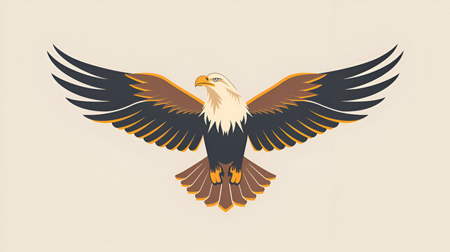 eagle icon illustration, generative Ai