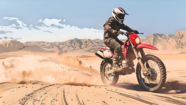 oil paint style motor cross