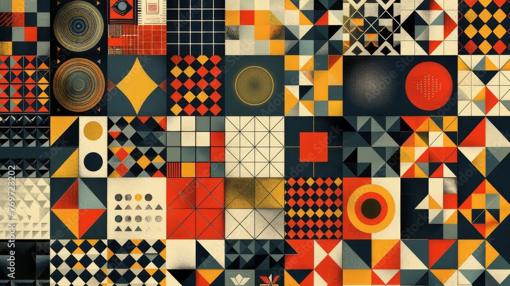 Poster graphic resources: a collection of abstract geometric patterns and shapes