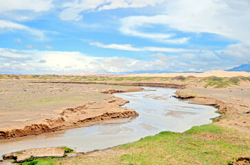 Erdene Grasslands and dunes on Gobi Desert, Mongolia
