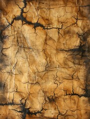 Fototapeta premium Brown Burnt Paper Background with Vintage and Antique Look. Abstract Closeup of Burnt Edges Creating an Ancient Blank Canvas with Warm Colours