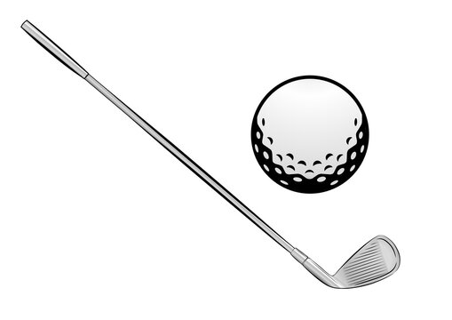 Vector golf club and ball png transparent 