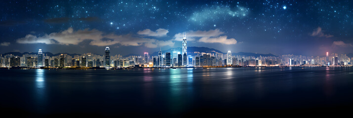 Glimmering Galaxy of Lights: A Captivating Night-time Panorama of the FZ Skyline