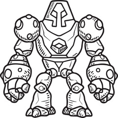 Golem coloring pages. Monster rock coloring pages