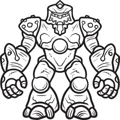 Golem coloring pages. Monster rock coloring pages