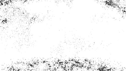 Black grainy texture isolated on white background. Dust overlay. Dark noise granules. Black spots on white background, black drops texture, bokeh, abstraction. Vector design elements