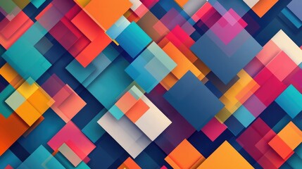 Geometric colorful background. Abstract squared pattern, colorful elements. design for banners, flyers, business cards, invitations, wallpaper cover. Modern business or technology presentation - obrazy, fototapety, plakaty