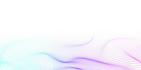 Flowing lines, wave pattern curve multicolors lines isolated on white background. Vector background concept of modern technology, science.