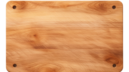 Cutting board isolated on transparent a white background