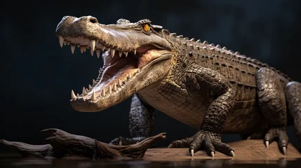 Foto auf Acrylglas a crocodile with its mouth open © Zacon