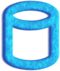 Cylinder Blue Fluffy Icon