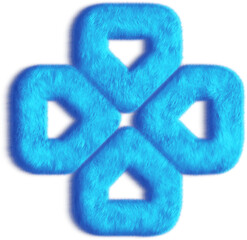 Gamepad Blue Fluffy Icon