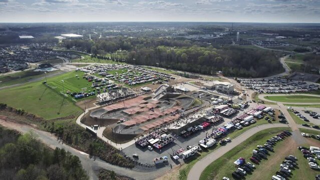 Cyclists gather for BMX event at supercross track in Rock Hill, SC