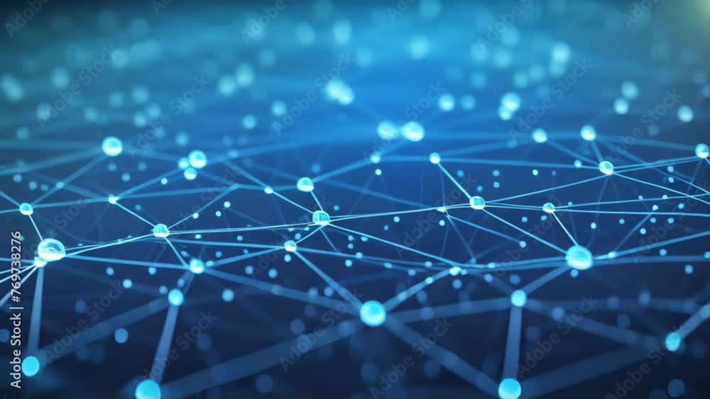 Poster abstract technology background with connecting dots and lines. network concept. 3d rendering, an abs