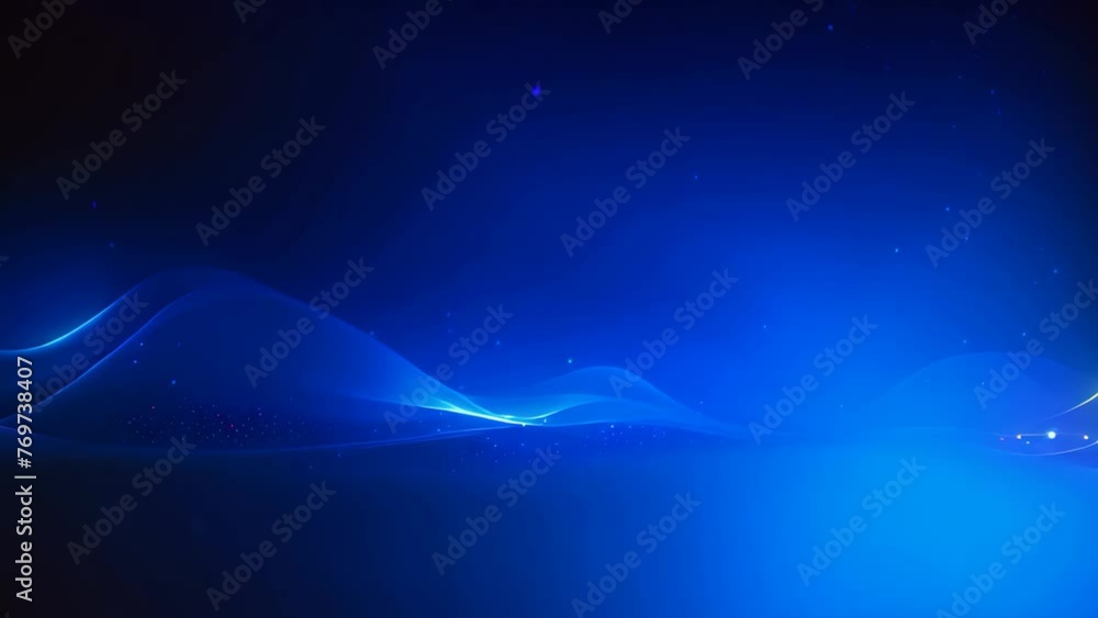 Aufkleber abstract background with glowing lines and particles, futuristic wave illustration, an abstract part