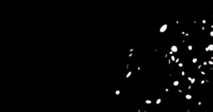 Fantastic particle animation of cherry blossoms (black background) Spring image, Sakura overlay, 桜の幻想的なパーティクルアニメーション（黒背景） 春のイメージ、オーバーレイ、