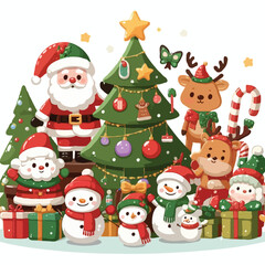 chrismas vector on white background